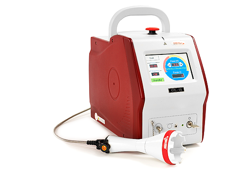 This therapeutic laser is used in physical rehabilitation for pets.